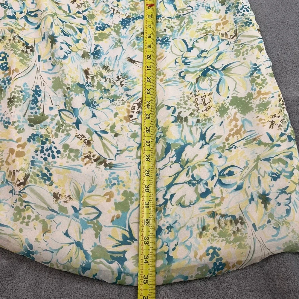 VTG Pendleton‎ Midi Skirt Womens 10 100% Silk Floral Bright Vacation Resort
